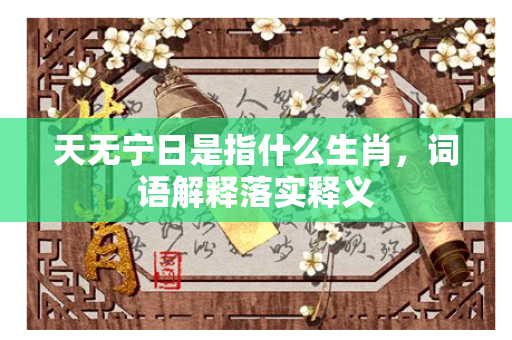 天无宁日是指什么生肖，词语解释落实释义