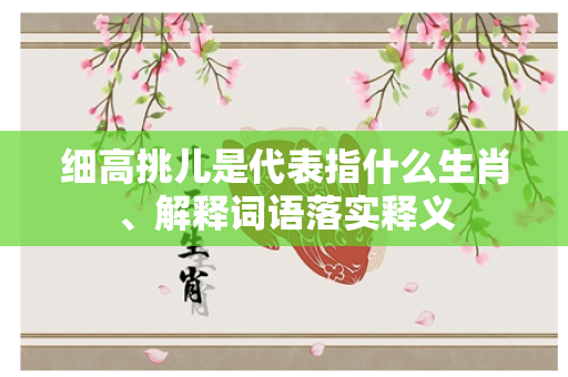 细高挑儿是代表指什么生肖、解释词语落实释义