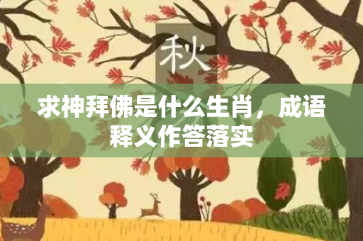 求神拜佛是什么生肖，成语释义作答落实