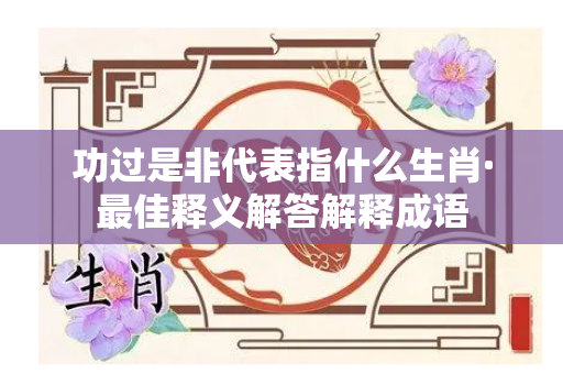 功过是非代表指什么生肖·最佳释义解答解释成语